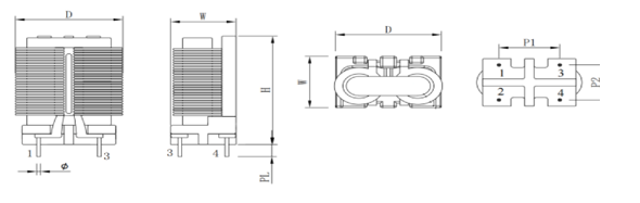 SQ2418扁平线电感封装尺寸图